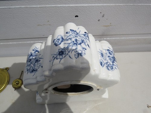 Antique Ansonia Delft Porcelain Clock Pat. 1882 - Picture 7 of 10