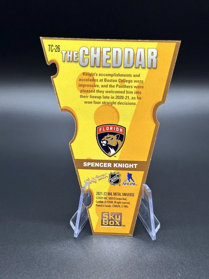 Spencer Knight 2021-22 Skybox Metal Universe The Cheddar TC-26 Florida Panthers - Image 2 of 2