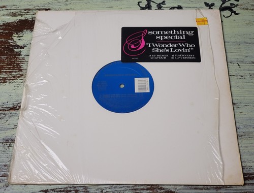 VG Something Special – I Wonder Who She's Lovin' (1990) CBS - 4Z9 73176 12" US - Picture 2 of 3