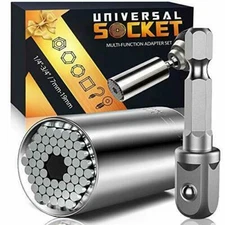 Hanpure Universal Socket Tool - Set With Power Drill Adapter (7-19mm)