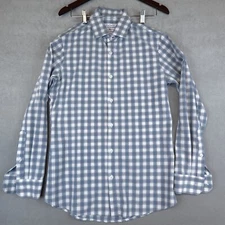 Mizzen + Main Shirt Mens Small Trim Fit Plaid Long Sleeves Leeward Performance