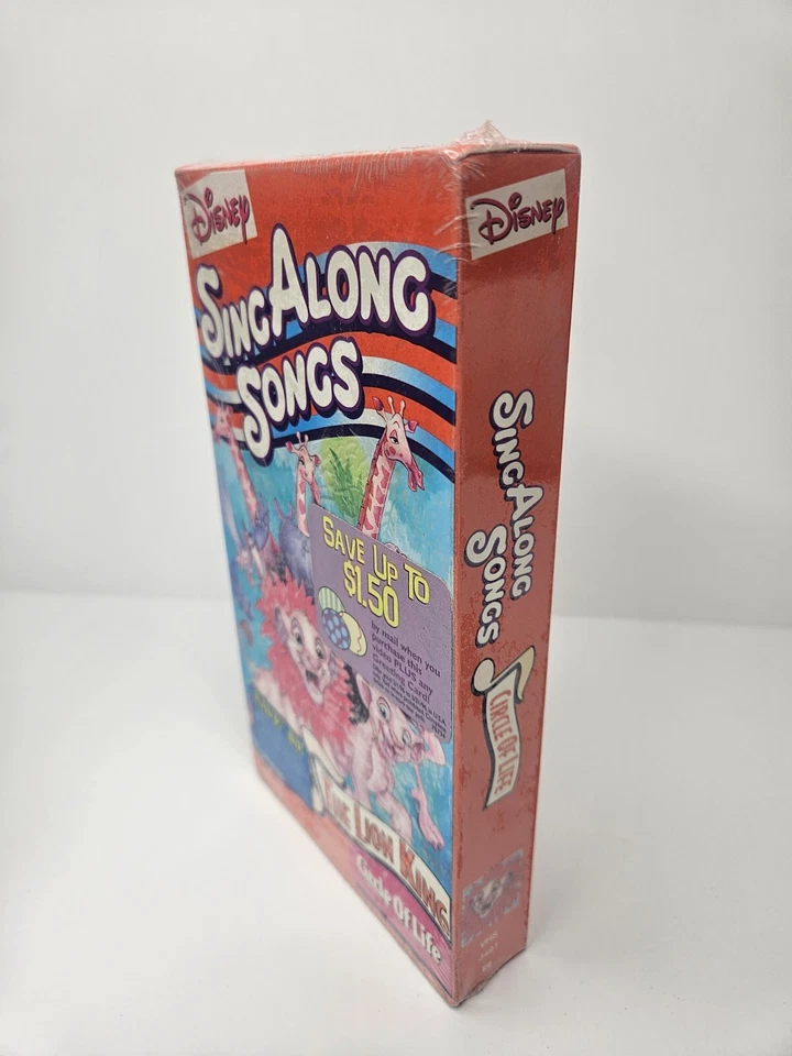 Disney Sing Along Songs Lion King Circle of Life VHS Video Tape NEARLY NEW! Rare Foto 2 de 4