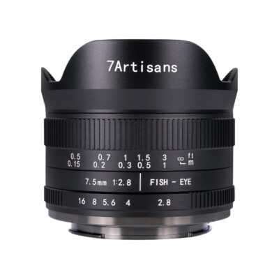 7artisans 7.5mm F2.8 II APS-C Wide Angle Fisheye Lens for Fujifilm Fuji X XF FX