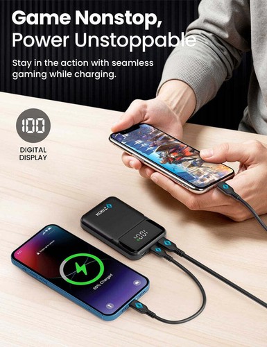 ZYRON Dual Ports Fast Charging Mini Pocket Power Bank Charger External Battery - Picture 13 of 64