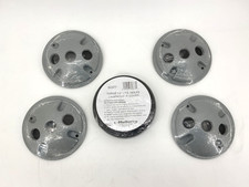 Lot of 5 New Mulberry 30377 Lampholder Cover Three 1/2" IPS Holes Dia: 4" Gray