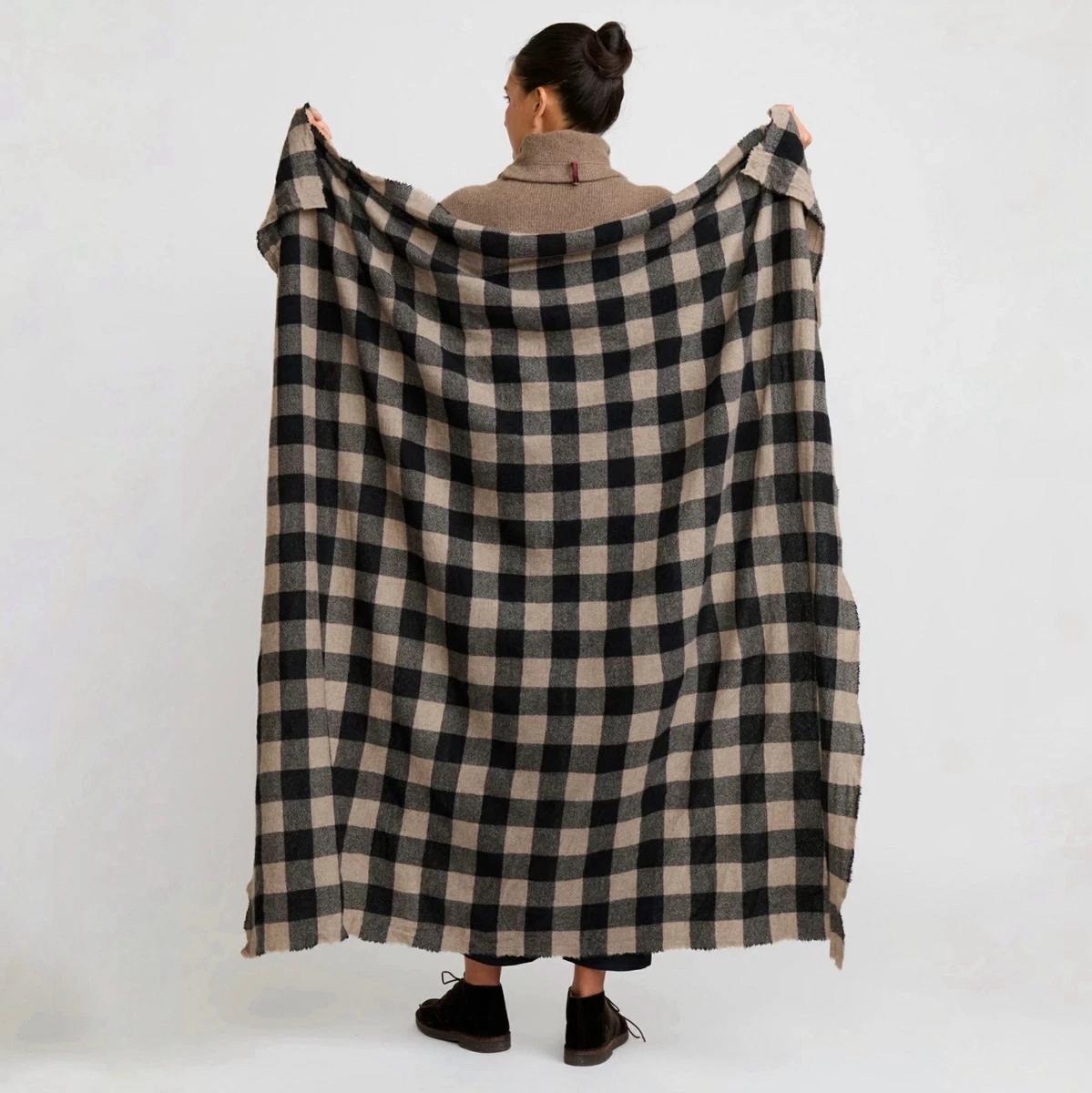 DANIELA GLEGISストール DANIELA GREGIS(ダニエラ グレジス) CASHMERE ストール(BLK×RED CHECK