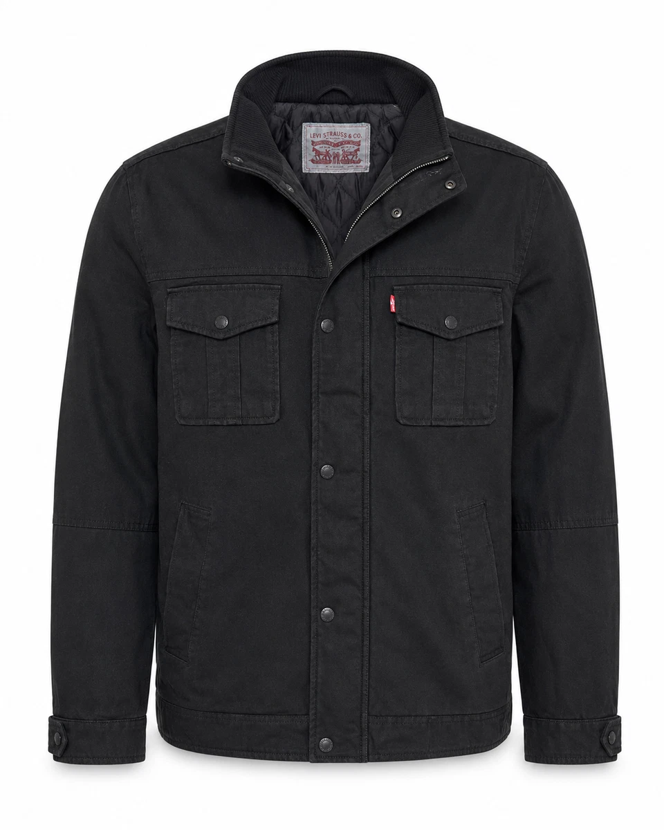 25+ Levi's Denim Black Coats, Jackets & Vests for Men for sale