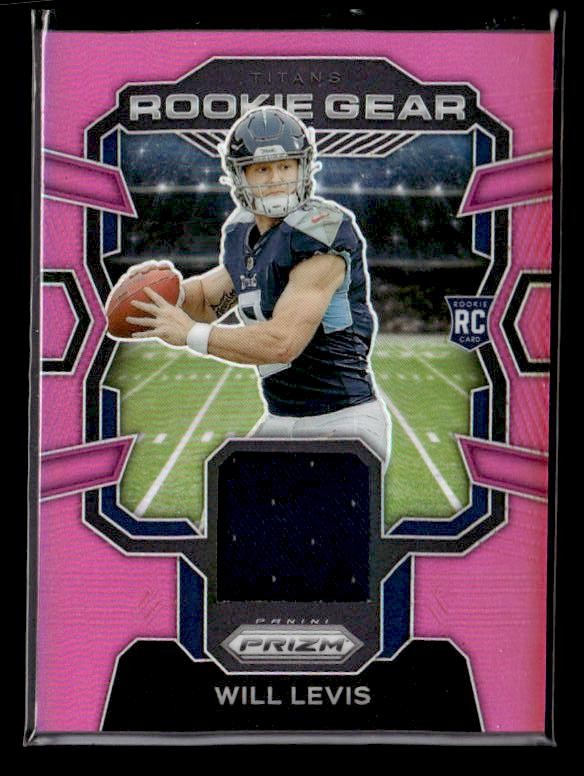 2023 Panini Prizm #RG-WL Will Levis Rookie Gear Pink Tennessee Titans