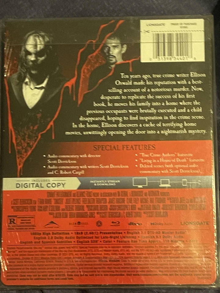 SINISTER WALMART EXCLUSIVE US IMPORT BLURAY STEELBOOK *NEW & SEALED!* - SEE DESC - Image 2 of 4