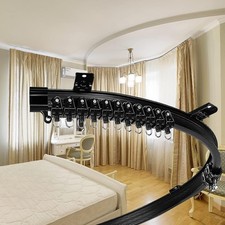 5 Meter Bendable Curtain Track Flexible Rod Rail Ceiling Window Straight Bay UK