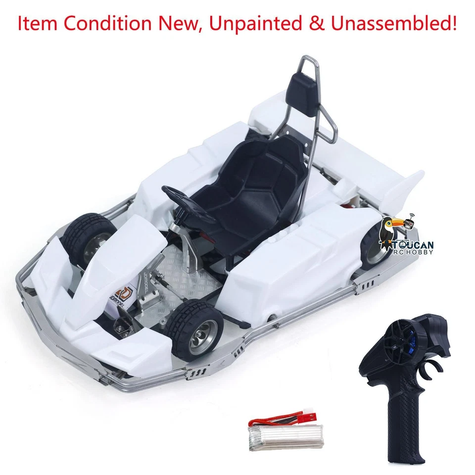 1/10Plastic RC Go-Kart JDM 298B KIT Electric Racing Car Retrofit Model for Adult - Image 4 of 4