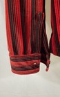 Kenneth Cole Men's Y2K Red Black Striped Velour Button Up Shirt Sz XL — photo 4
