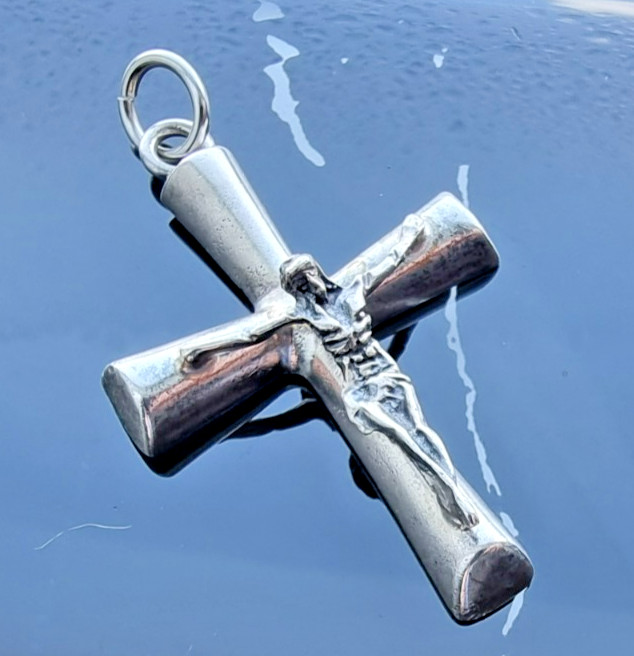 VINTAGE CLASSIC  SOLID 925 STELING SILVER JESUS C… - image 4