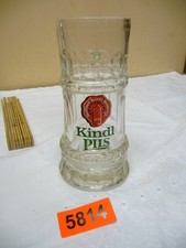 5814.        Alter Bierkrug  Brauerei  Kindl Pils Krug  Glas Bierkrug 0, 4  L