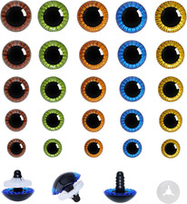 100Pcs Safety Eyes and Washers for Amigurumi Crochet - 11-23mm 5Size Colorfu...