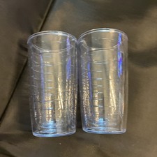 Tervis Clear Lot Of 2 Made in USA Double Walled Insulated 16oz