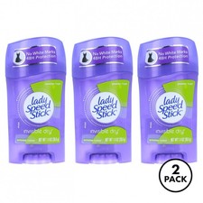 2 Pack Lady Speed Stick Womens Invisible Dry Deodorant Powder Fresh 3pk