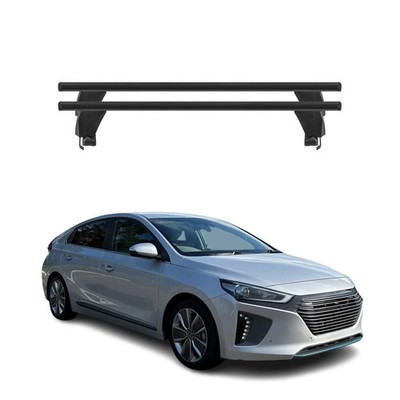Fits 2017-2022 Hyundai Ioniq Top Roof Racks Cross Bars 2Pcs Black Aluminium
