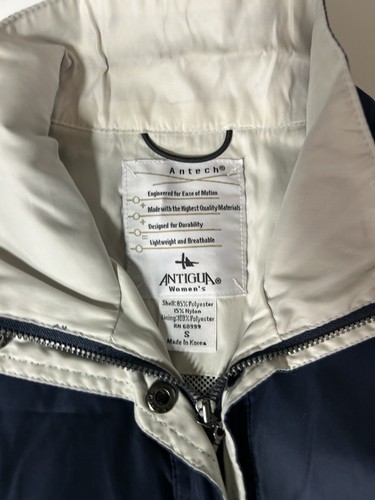Women’s Antigua Golf 1/4 Zip Disney Blue White - Picture 4 of 16