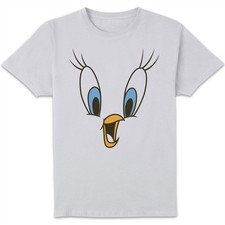 Image of Looney Tunes Tweety Face T-Shirt Adults | Official Licensed | White