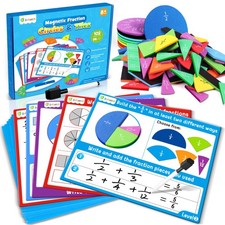 D-FantiX Magnetic Fraction Tiles  Circles Activity Set Math Manipulatives