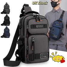 Mens Chest Bag Pack Outdoor Travel Sport Shoulder Cross Body Bag Sling Backpack