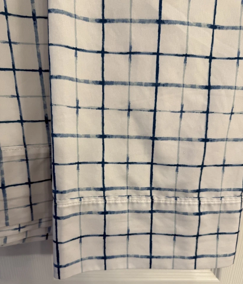 Charisma Blue White King 2 Flat Fitted & 2 Pillowcase Set Polyester Microfiber - Image 2 of 4