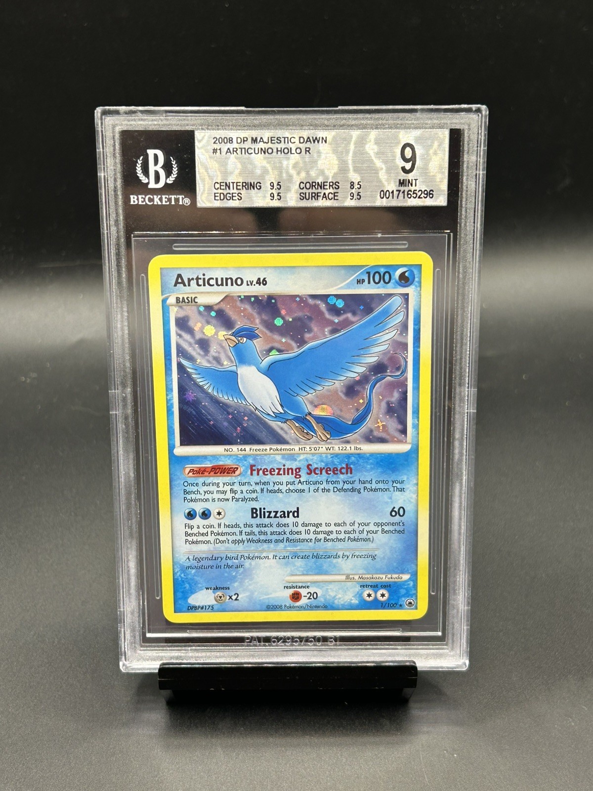 Articuno-Holo Pokemon Diamond & Pearl Majestic Dawn 1/100 bgs 9