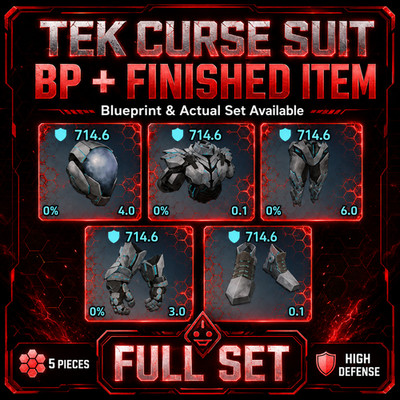 Tek Curse Suit (one set) ARK Survival Ascended Adult Pair PVE PS5 Xbox PC
