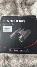 Spectacular 12x Binoculars 42mm HD Black with Phone Holder