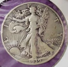 1939-S Walking Liberty Half Dollar 50c US Silver Coin San Francisco VF Very Fine