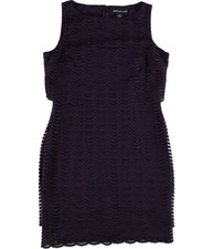 American Living Womens Mesh Popover A-line Dress
