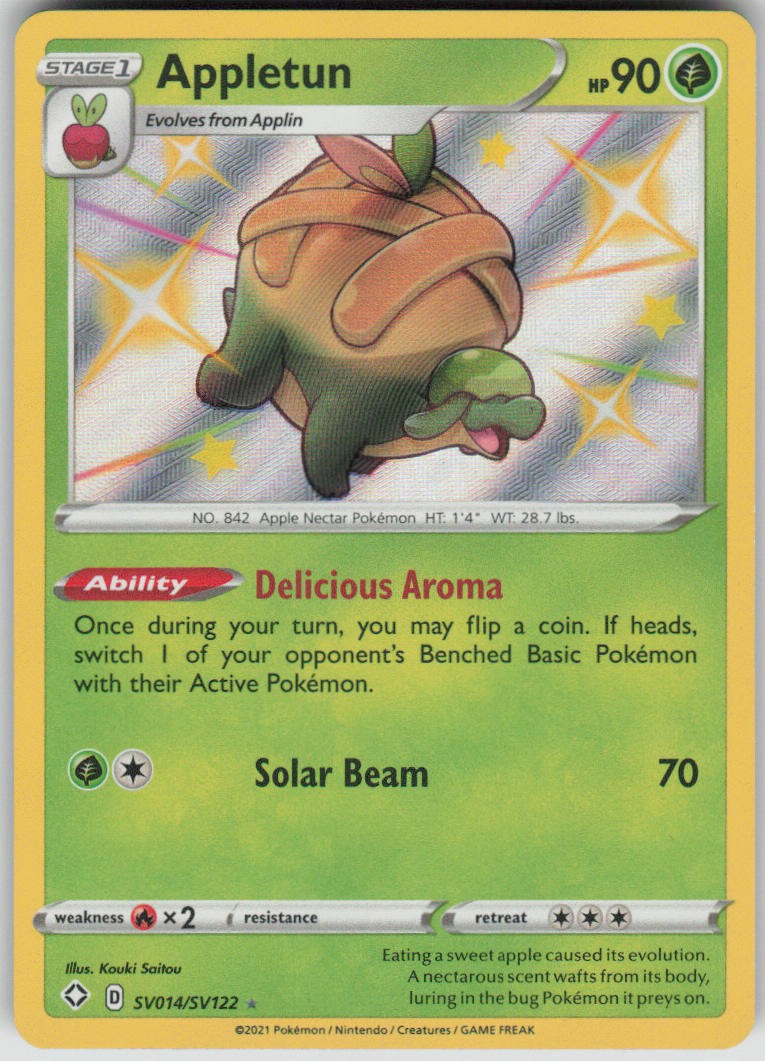 Pokemon Appletun Shiny Holo Rare Shining Fates: Shiny Vault SV014/SV122 NM