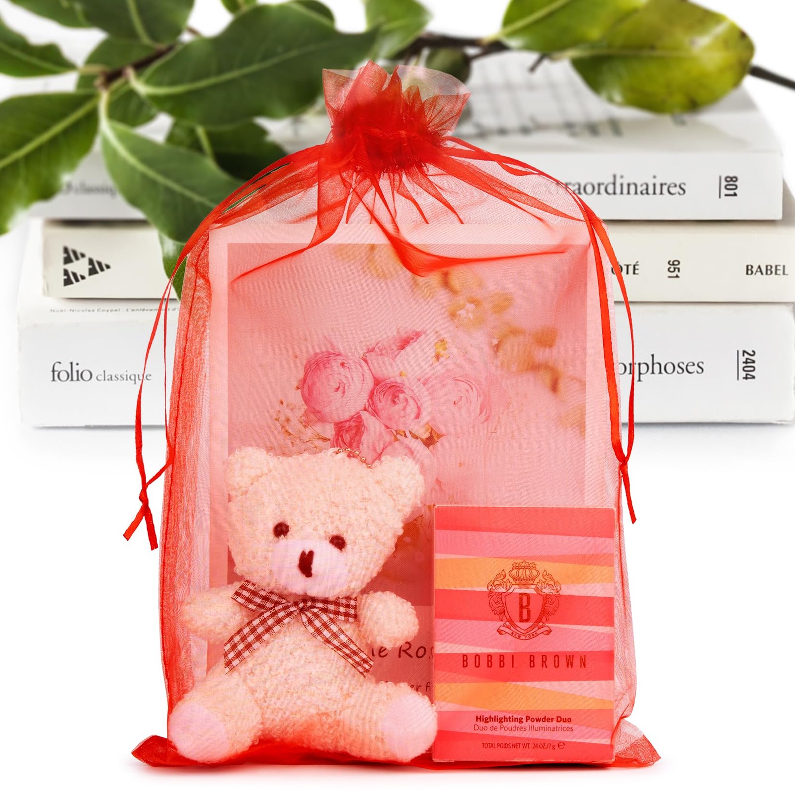 50 Pack Large Organza Bags 8x12 Inch Mesh Drawstring Gift Bags Jewelry Pouches