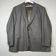 Vintage Lauren Ralph Lauren Men's Size 54L Gray Virgin Wool Blazer Jacket Mexico