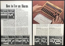 "How to Use an Abacus" 1948 pictorial article Loys Chinese Calculator