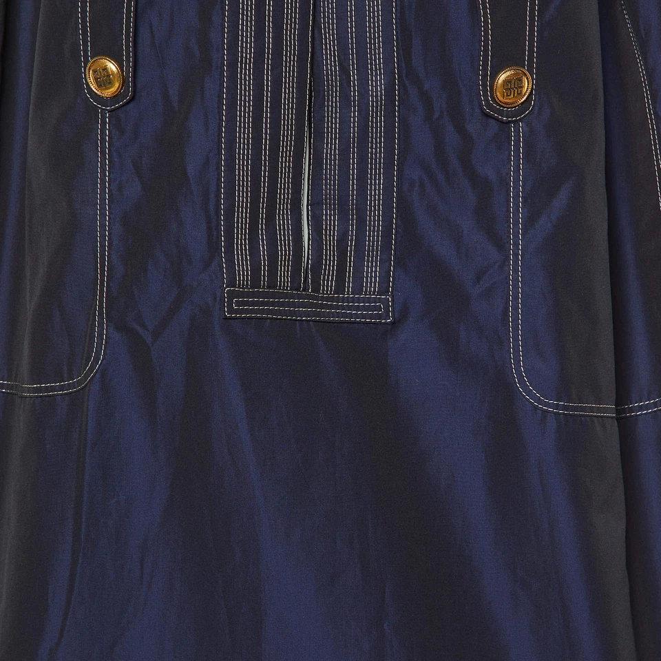 Blusa Givenchy Azul Marino Algodón Detalle Gancho y Botón L Foto 3 de 4