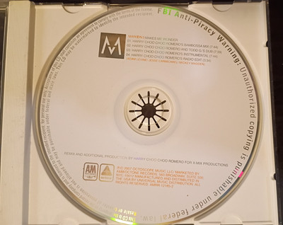 Maroon 5_Makes Me Wonder_Harry Choo Choo Romero_Remixes_Promo_CD