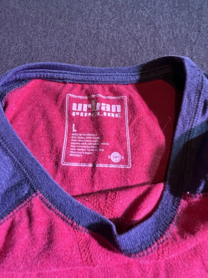 Camiseta Urban Pipeline Azul Colorblock Manga Larga Mezcla Algodón Para Hombre L Foto 2 de 4