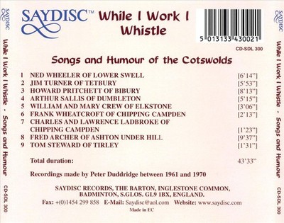 WHILE I WORK I WHISTLE NEW CD