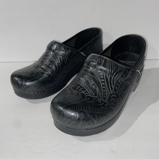 Dansko Womens Clogs Shoes Professional Black Patent Leather EU 36