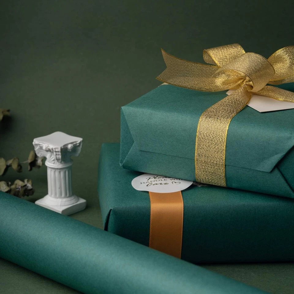 RUSPEPA 30"x 393"(32.8') Dark Green Kraft Wrapping Paper Large Jumbo Roll,... - Image 3 of 4