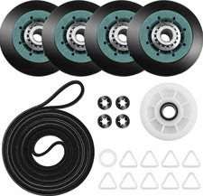 WED8300SW2 Whirlpool Heavy Duty Dryer Rollers Pulley Belt Kit