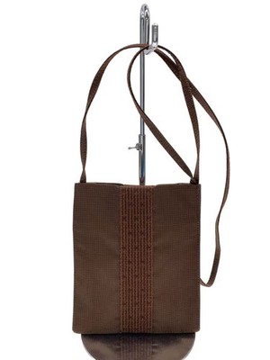 HERMES Shoulder Bag Canvas Brown
