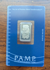 PAMP SUISSE - 5 GRAM PLATINUM BAR - Lady Fortuna ON ASSAY CARD 3570.68 per troy oz