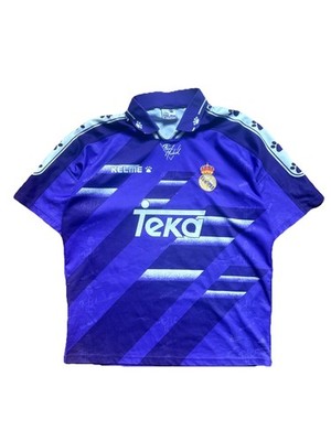 Real Madrid 1994 1996 Away Football Jersey kit Teka Kelme Size Large Purple