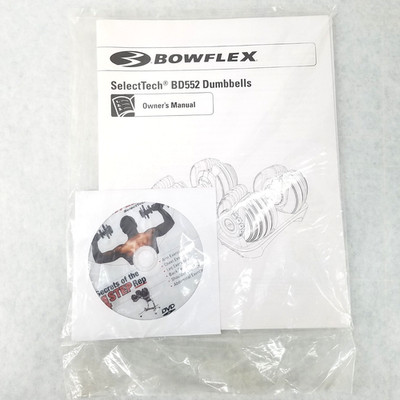 BOWFLEX SelectTech BD552 Dumbbells Secrets Instruction OWNERS Manual & DVD NEW