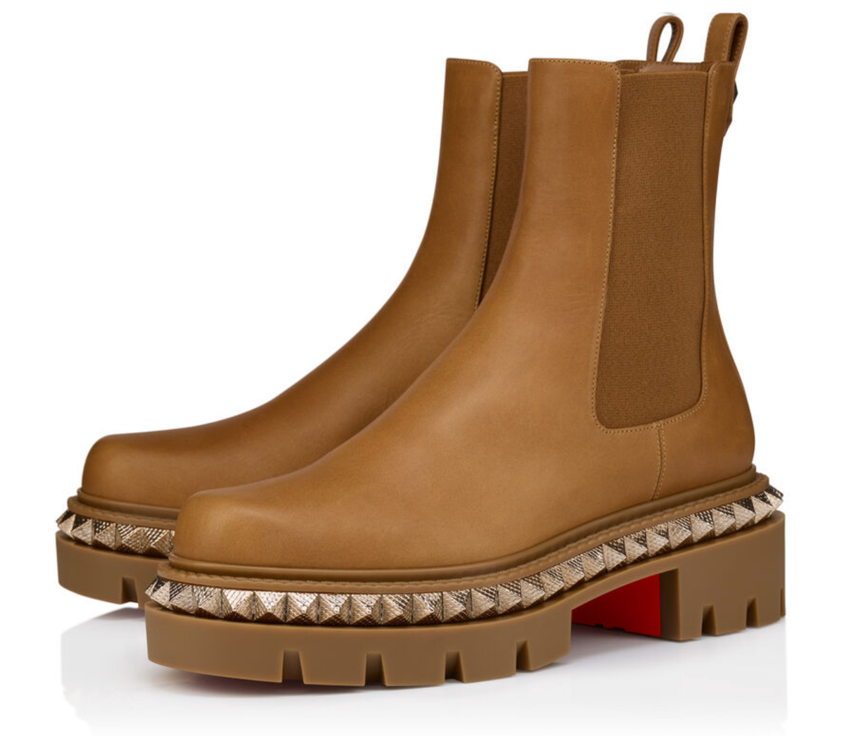 Christian Louboutin St Emilia Pyraclou Flat Terra Brown Chelsea