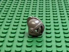 LEGO Old Dk Gray Castle Helmet Minifig w Closed Fixed Face Grille 6080 6074#x167