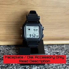 Custom Faceplate for Casio Royale AE1200 Watch Mods - Black & White Border